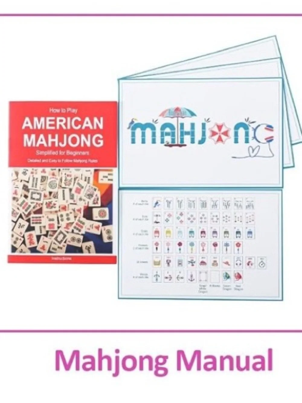 American Mahjong Tile Set - White Tiles with Multicolor Travel theme - Picture 9 of 9